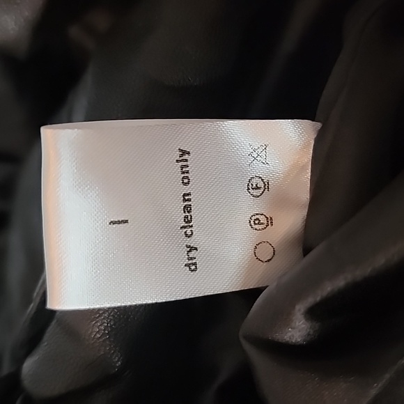 NAKED WARDROBE *RARE* The Statement Runway Ruched Faux Leather Large Dress - Picture 9 of 10